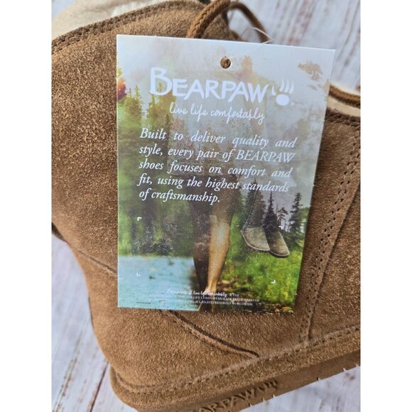 Bearpaw Women’s Suede Lace-Up Winter Boots 👢 Size 11 Chestnut | New with Box - Picture 7 of 10